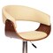 Armen Living Paris Cream Faux Leather Adjustable Height Swivel Walnut Wood and Chrome Bar Stool LCPASWBACRWA - alternate 4